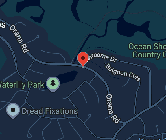 Map showing Ocean Shores NSW